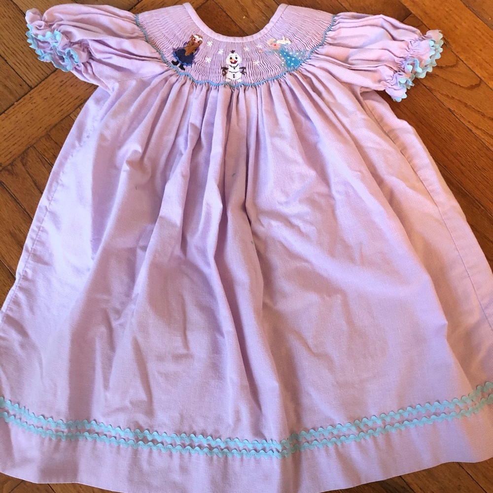 Anna and Elsa Smocked Dress